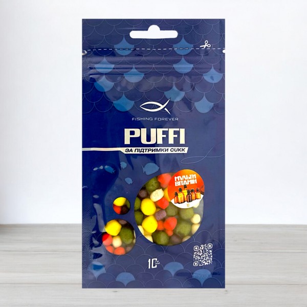 Повітряне тісто Puffi Fishing Forever Міні-Міді, 10г, Мульти Вітамін